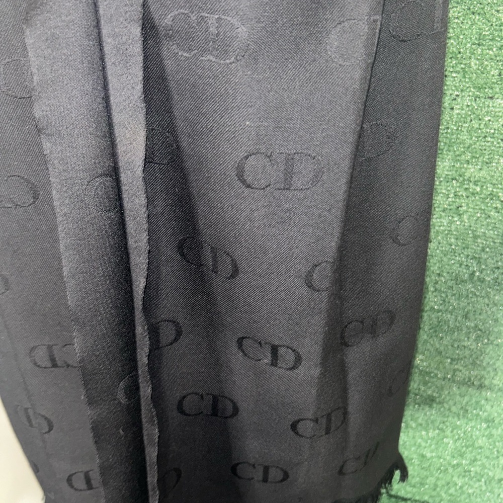 Dior Black CD Monogram Long Scarf - Picture 2 of 9
